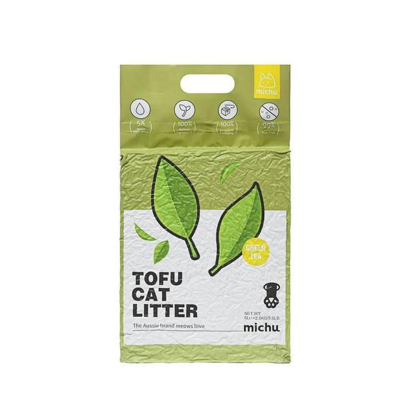 Michu Natural Clumping Tofu Cat Litter 5.5Lb/88Oz Cat Litter