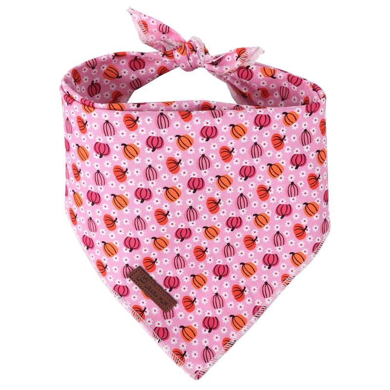 UP URARA PUP Soft Halloween Pumpkin Pet Bandana, Cute Ghost & Bat Design for Dogs & Cats