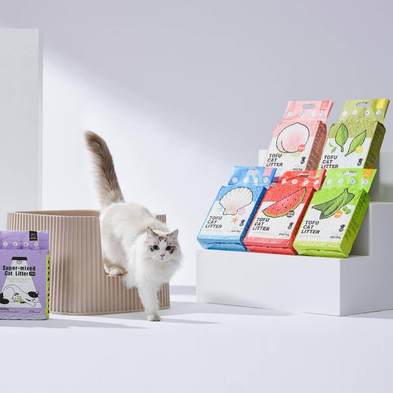 Michu Natural Clumping Tofu Cat Litter 5.5Lb/88Oz Cat Litter