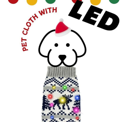 Christmas Pet Clothing Pajamas with LED Lighting