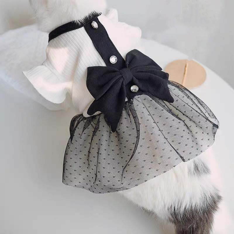 Bowknot Decor Pet Dress/ Pet Vest, 1 Count Cute Pet Clothing for Small Medium Large Dogs & Cats, Fashionable Pet Clothing for Spring & Summer