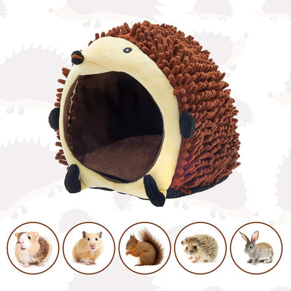 PAWCHIE Guinea Pig Bed - Small Animal House, Cotton Warm Cave Bed Nest Anti-Slip Comfortable Cage with Waterproof Cushion for Chinchilla Hedgehog Hamster