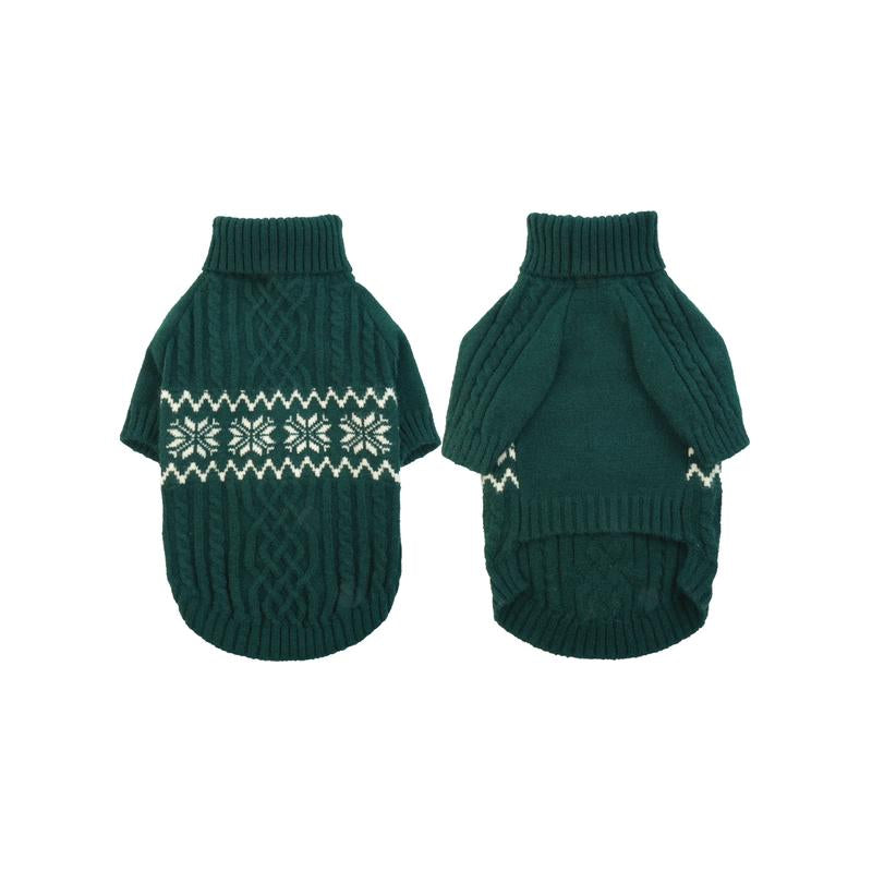 Kuoser Dog Sweater, Dog Sweaters for Medium Dogs, Doggie Sweater Boy Girl Christmas Clothes, Winter Coat Apparel Cable Knitwear, Pet Sweatshirt Outfit for Frech Bulldog, Boston Terrier