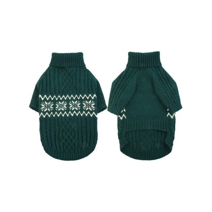 Kuoser Dog Sweater, Dog Sweaters for Medium Dogs, Doggie Sweater Boy Girl Christmas Clothes, Winter Coat Apparel Cable Knitwear, Pet Sweatshirt Outfit for Frech Bulldog, Boston Terrier