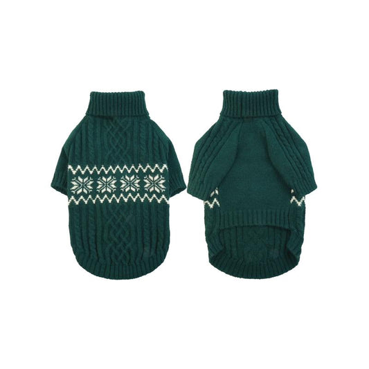 Kuoser Dog Sweater, Dog Sweaters for Medium Dogs, Doggie Sweater Boy Girl Christmas Clothes, Winter Coat Apparel Cable Knitwear, Pet Sweatshirt Outfit for Frech Bulldog, Boston Terrier