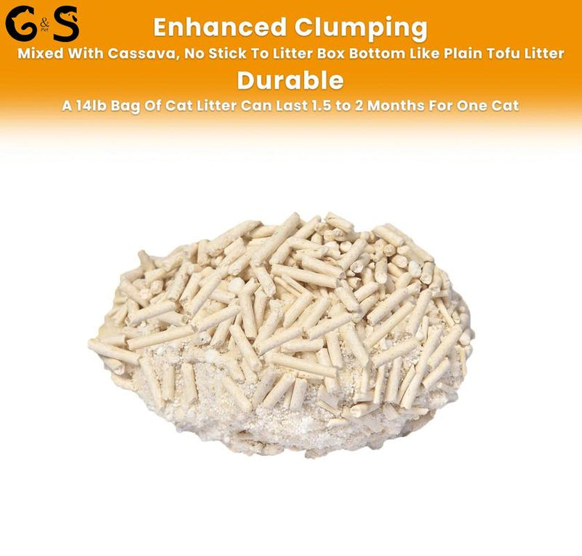 Ph-Sensing Cat Litter 7L Mixtofu+Cassava Formula - Real-Time Health Monitoring, Ultra Clumping, Odor Control, Suitable for Cats
