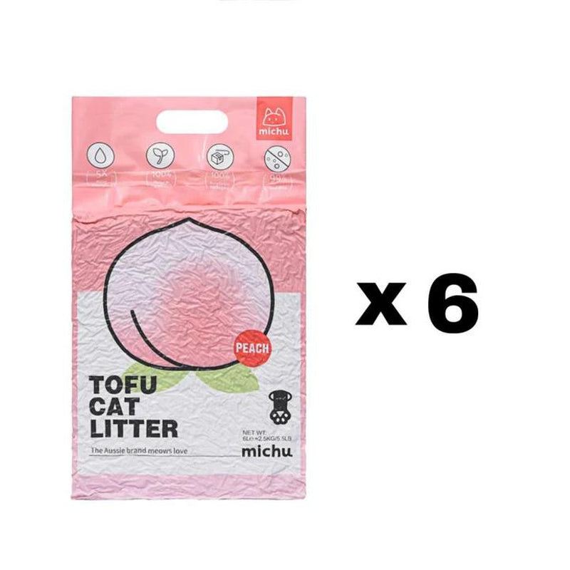 Michu Natural Clumping Tofu Cat Litter 5.5Lb/88Oz Cat Litter