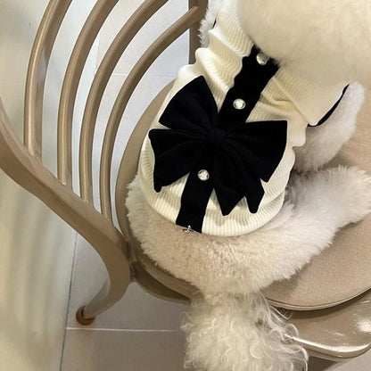Bowknot Decor Pet Dress/ Pet Vest, 1 Count Cute Pet Clothing for Small Medium Large Dogs & Cats, Fashionable Pet Clothing for Spring & Summer