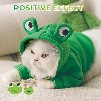 Frog Design Pet Hoodie, Cute Warm Pet Clothes, Soft Comfortable Pet Clothing for Small Medium Dogs & Cats, Dog & Cat Clothing Supplies