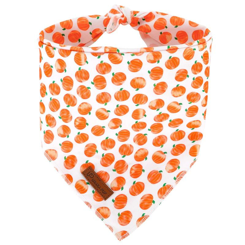 UP URARA PUP Soft Halloween Pumpkin Pet Bandana, Cute Ghost & Bat Design for Dogs & Cats