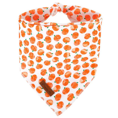 UP URARA PUP Soft Halloween Pumpkin Pet Bandana, Cute Ghost & Bat Design for Dogs & Cats