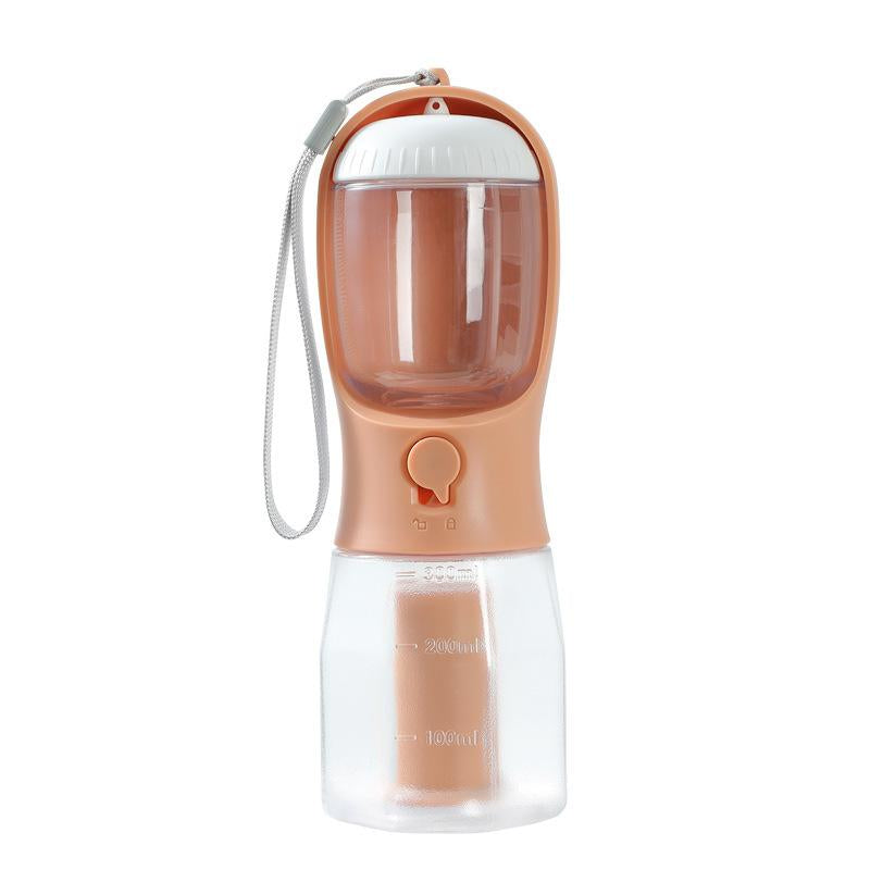 Portable 3-In-1 Dog Water Bottle, Food Cup & Poop Bag Holder – Pet Travel Must-Have!