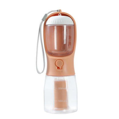 Portable 3-In-1 Dog Water Bottle, Food Cup & Poop Bag Holder – Pet Travel Must-Have!