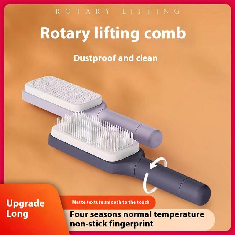 Rotating Retractable Comb，Innovative Design,One Click Cleaning，Suitable for People /Pets/ Blankets Hair Care Product Brush Curly Scalp Spa Treatment