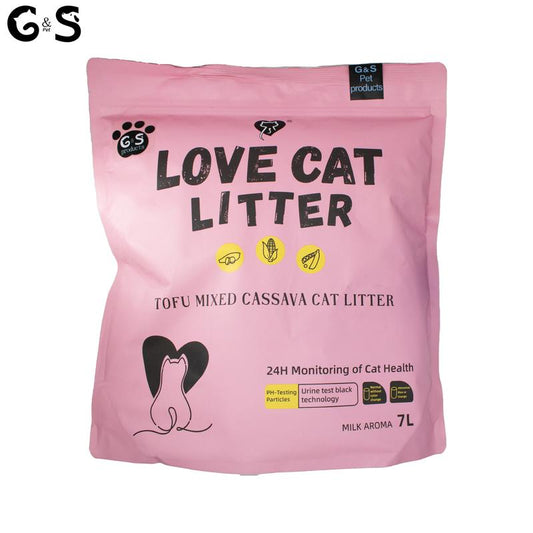 Ph-Sensing Cat Litter 7L Mixtofu+Cassava Formula - Real-Time Health Monitoring, Ultra Clumping, Odor Control, Suitable for Cats