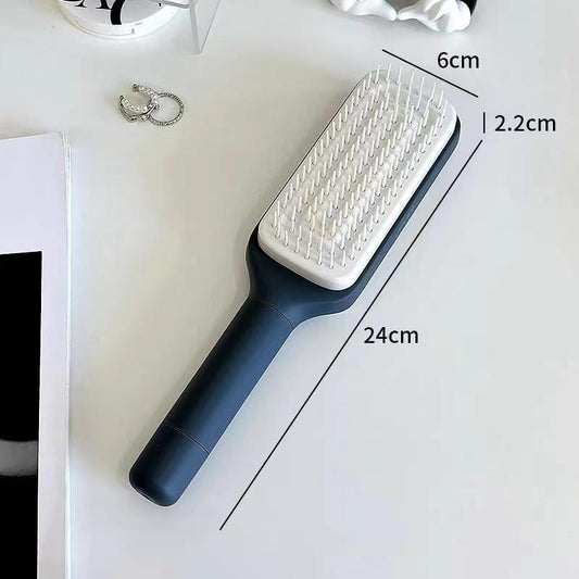 Rotating Retractable Comb，Innovative Design,One Click Cleaning，Suitable for People /Pets/ Blankets Hair Care Product Brush Curly Scalp Spa Treatment