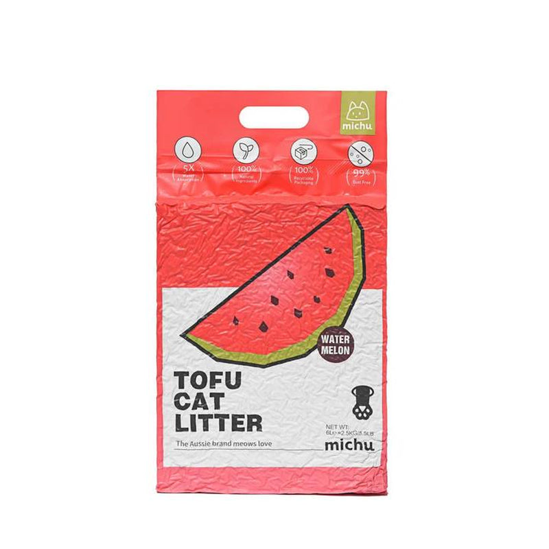Michu Natural Clumping Tofu Cat Litter 5.5Lb/88Oz Cat Litter