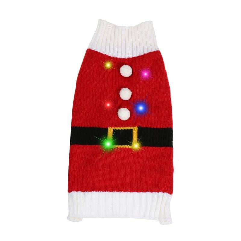 Christmas Pet Clothing Pajamas with LED Lighting
