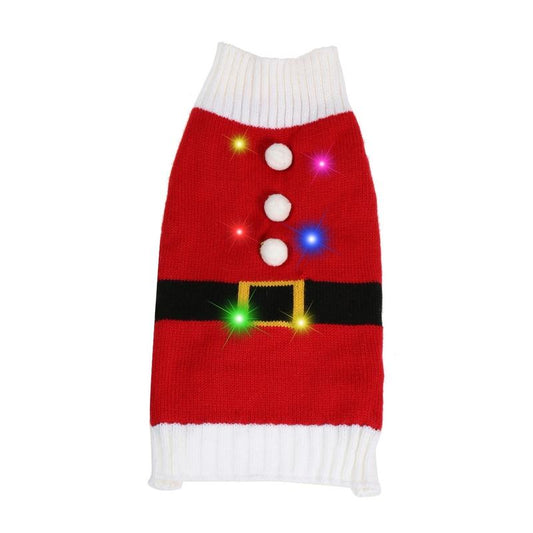 Christmas Pet Clothing Pajamas with LED Lighting