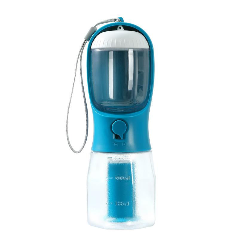 Portable 3-In-1 Dog Water Bottle, Food Cup & Poop Bag Holder – Pet Travel Must-Have!
