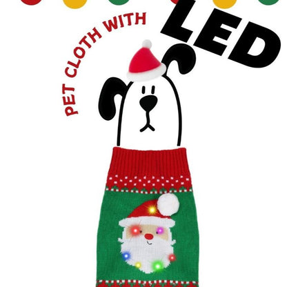Christmas Pet Clothing Pajamas with LED Lighting