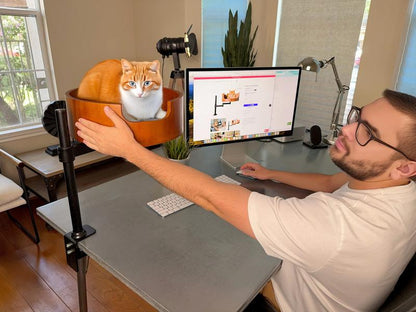 Desk Cat Nest Bed - Single Arm - Portable and Durable