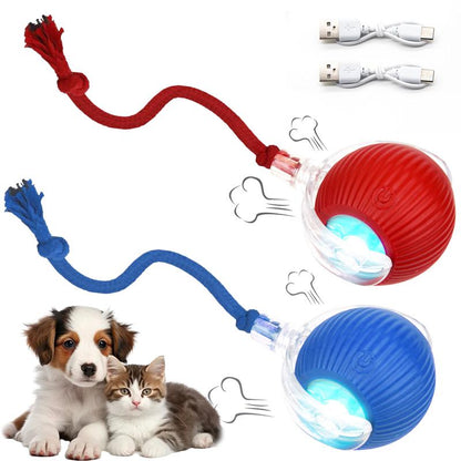 SPOVEN Cat&Dog Toy - Interactive USB Rechargeable Ball Toy on Rug , Anti-Depression Fun Gift for Cats & Dogs