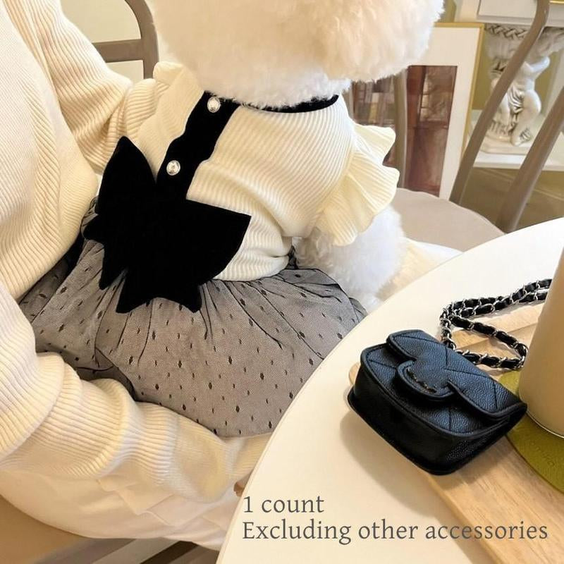 Bowknot Decor Pet Dress/ Pet Vest, 1 Count Cute Pet Clothing for Small Medium Large Dogs & Cats, Fashionable Pet Clothing for Spring & Summer