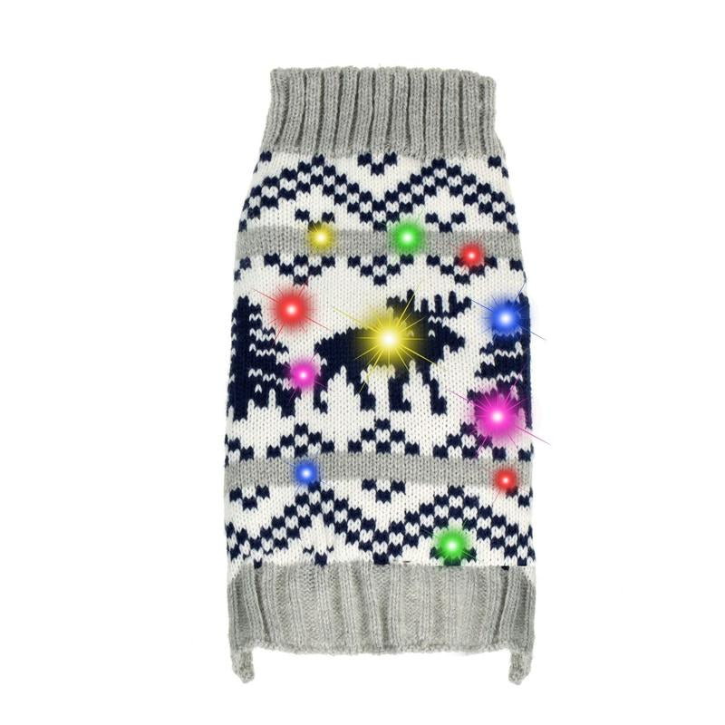 Christmas Pet Clothing Pajamas with LED Lighting